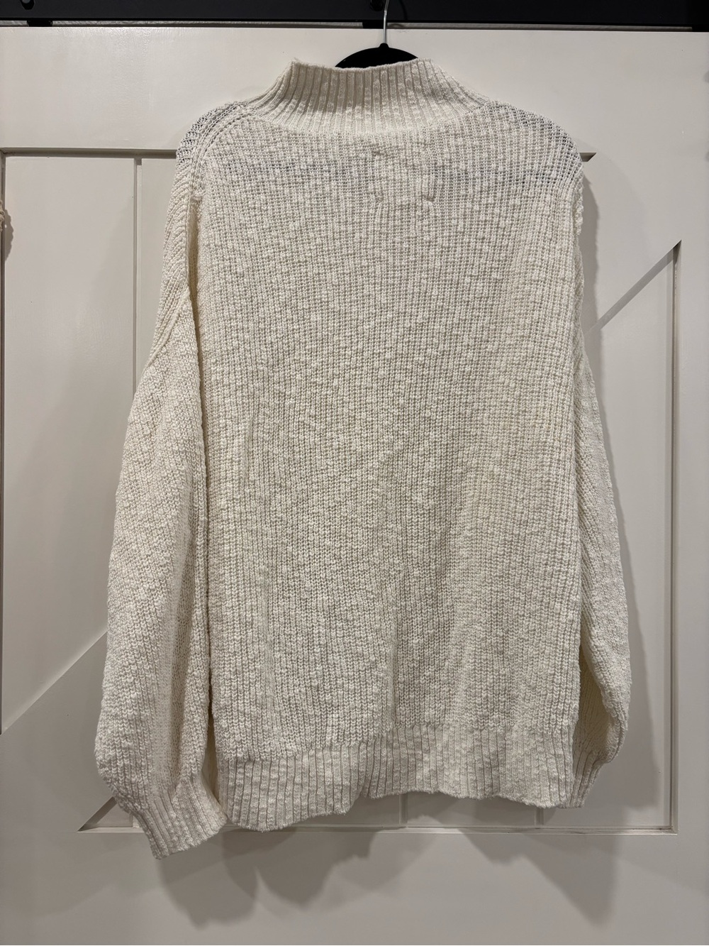Aerie Find Happy Everywhere Mockneck Sweater Cream XXL Oversized High-Low